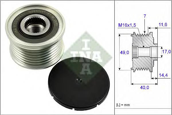 Koło pasowe alternatora do BMW X6 (E71)