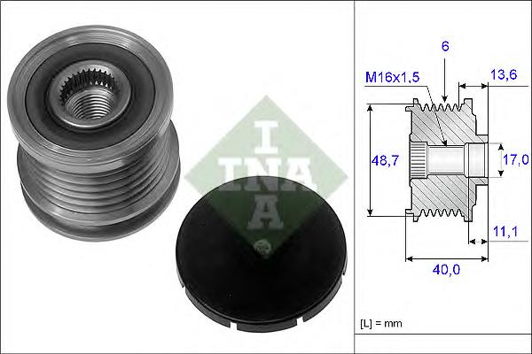 1204378 Opel koło pasowe alternatora