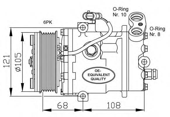 Sprężarka klimatyzacji Nissens 89095 cena, od 112,37 USD