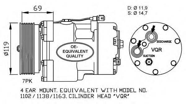 Sprężarka klimatyzacji Nissens 89117