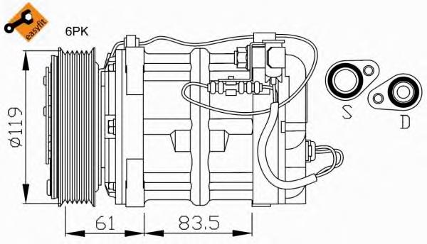 Sprężarka klimatyzacji 6849647 Volvo