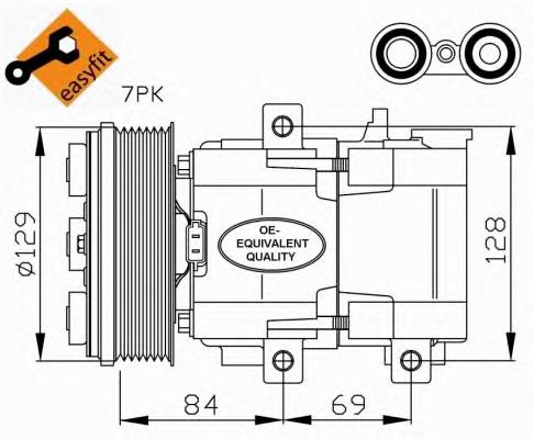 Sprężarka klimatyzacji Ford YC1H19D629AB cena, od 131,10 USD