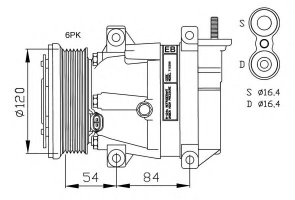96804280 General Motors Sprężarka klimatyzacji