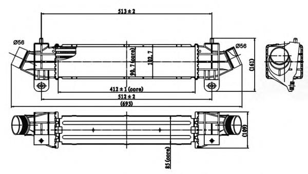 1S7Q9L440AE Ford chłodnica intercoolera