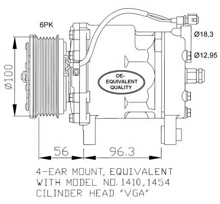 Do koszyka SD6V121410 VAG Sprężarka klimatyzacji