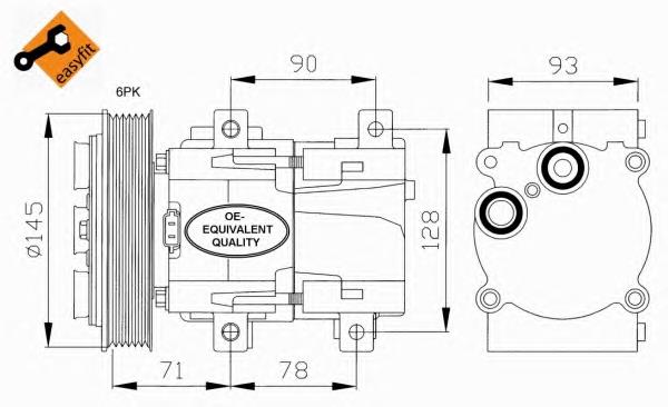 Sprężarka klimatyzacji Ford 96FW19D629AC cena, od 52,78 USD