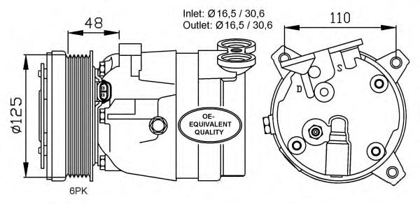Do koszyka 1854031 General Motors Sprężarka klimatyzacji