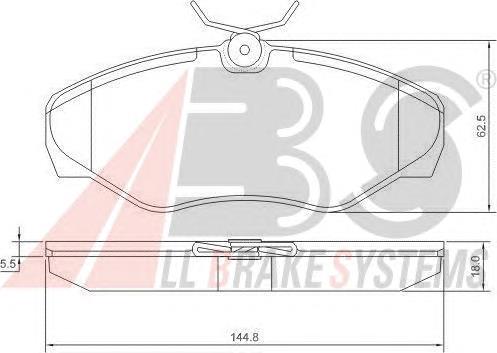 Klocki hamulcowe przednie tarczowe ABS 37287 cena, od 26,54 USD