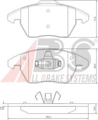 Klocki hamulcowe przednie tarczowe 1647874180 Toyota