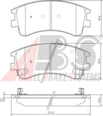 37381 ABS klocki hamulcowe przednie tarczowe