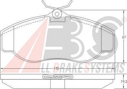 Klocki hamulcowe przednie tarczowe SFP500150 Land Rover