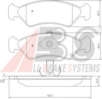 Do koszyka 6188427 Ford Klocki hamulcowe przednie tarczowe