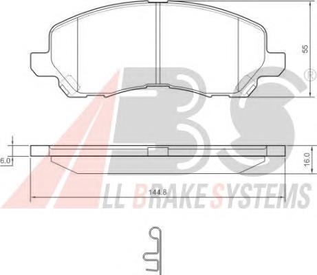 Klocki hamulcowe przednie tarczowe ABS 37202 cena, od 25,53 USD