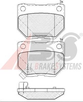 Okładziny (klocki) do hamulców tarczowych tylne Subaru 26696FE070 cena, od 37,92 USD