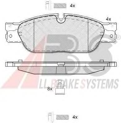 Klocki hamulcowe przednie tarczowe Jaguar XR858178 cena, od 56,00 USD