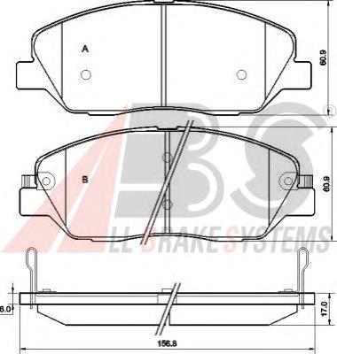 Klocki hamulcowe przednie tarczowe ABS 37522 cena, od 26,04 USD