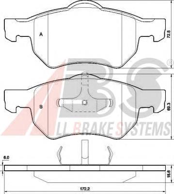 Do koszyka 5072216AA Chrysler Klocki hamulcowe przednie tarczowe