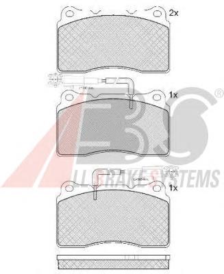 980157007 Maserati Klocki hamulcowe przednie tarczowe