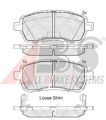 8V512K021BA Ford Klocki hamulcowe przednie tarczowe