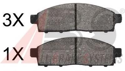 Klocki hamulcowe przednie tarczowe ABS 37624 cena, od 27,38 USD