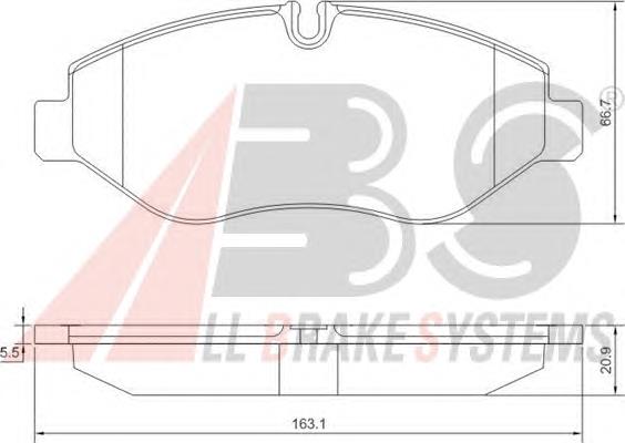 Klocki hamulcowe przednie tarczowe ABS 37633 cena, od 31,66 USD