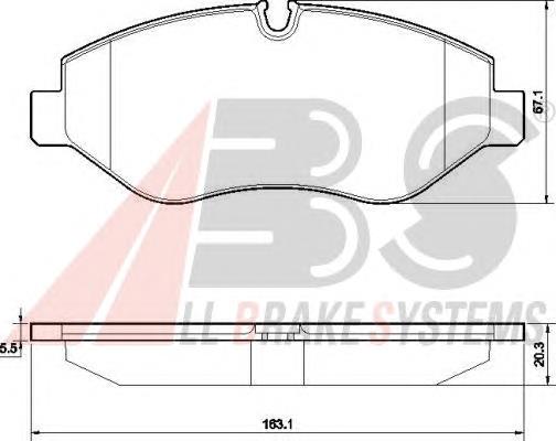 Klocki hamulcowe przednie tarczowe ABS 37553 cena, od 28,57 USD