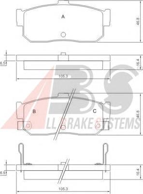 Okładziny (klocki) do hamulców tarczowych tylne Nissan/Infiniti 4406061J91 cena, od 19,35 USD