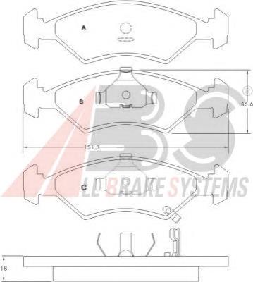 Klocki hamulcowe przednie tarczowe OK0Y13323Z Hyundai/Kia