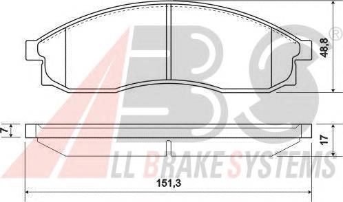 Klocki hamulcowe przednie tarczowe MN102617 Mitsubishi