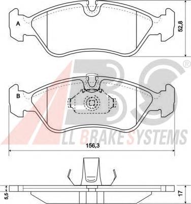Klocki hamulcowe przednie tarczowe ABS 36896 cena, od 22,54 USD