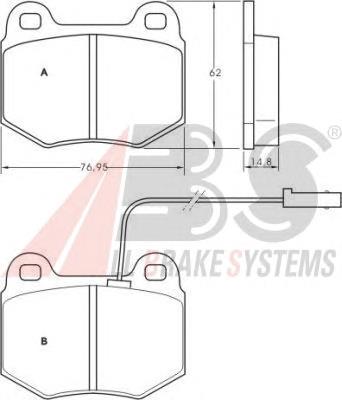 36822 ABS klocki hamulcowe przednie tarczowe