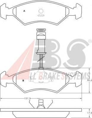 Klocki hamulcowe przednie tarczowe 1613128 Ford