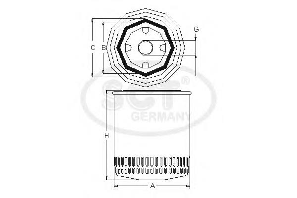 SM5016 SCT filtr oleju