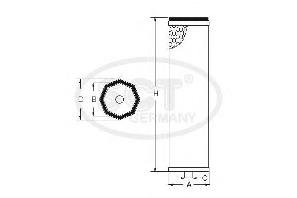 Filtr powietrza A646094000490 Mercedes