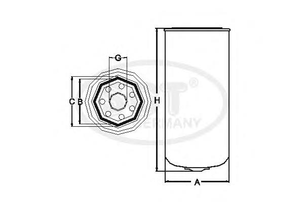 ST6089 SCT filtr paliwa