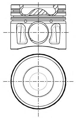 Tłok, komplet na 1 cylinder, 2. naprawa (+0,50) Ford Mondeo 3 (B5Y)