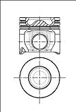 87-434307-00 Nural tłok, komplet na 1 cylinder, 2. naprawa (+0,50)