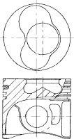 038107065EM001 VAG tłok, komplet do jednego cylindru, std