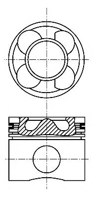 87-425606-00 Nural tłok, komplet na 1 cylinder, 2. naprawa (+0,50)