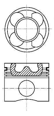 222601 Mahle Original tłok, komplet na 1 cylinder, 2. naprawa (+0,50)