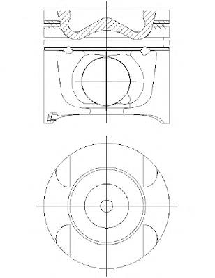 87-427400-10 Nural tłok, komplet do jednego cylindru, std