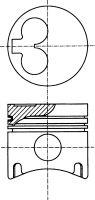 87 72189050 Nural tłok, komplet na 1 cylinder, 2. naprawa (+0,50)