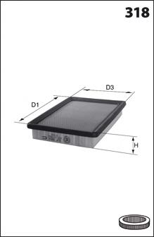 ELP3989 Mecafilter filtr powietrza