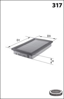 ELP3767 Mecafilter filtr powietrza