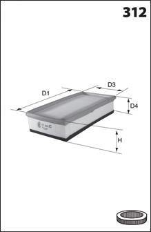 ELP9105 Mecafilter filtr powietrza