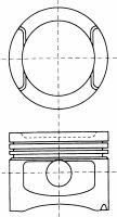 8750180710 Nural tłok, komplet na 1 cylinder, 2. naprawa (+0,50)