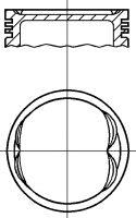 87-306807-10 Nural tłok, komplet na 1 cylinder, 2. naprawa (+0,50)