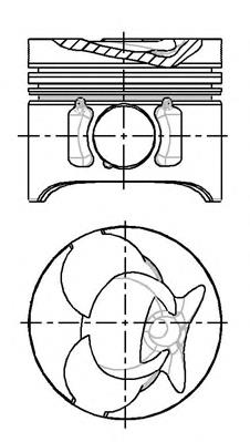 87-743100-40 Nural tłok, komplet do jednego cylindru, std