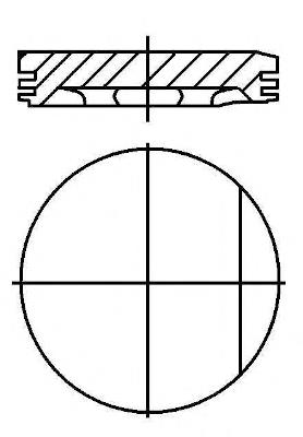 87-502907-00 Nural tłok, komplet na 1 cylinder, 2. naprawa (+0,50)