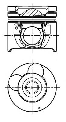 Tłok, komplet na 1 cylinder, 2. naprawa (+0,50) 8743170700 Nural